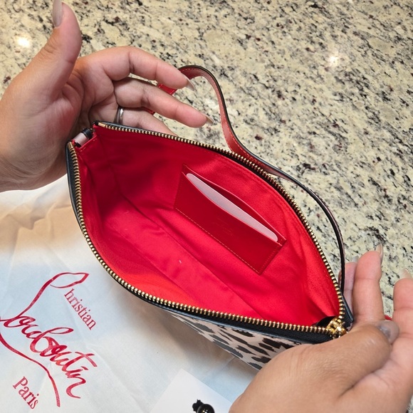 NEW Christian Louboutin Leopard Print Shoulder Bag - Picture 2 of 6